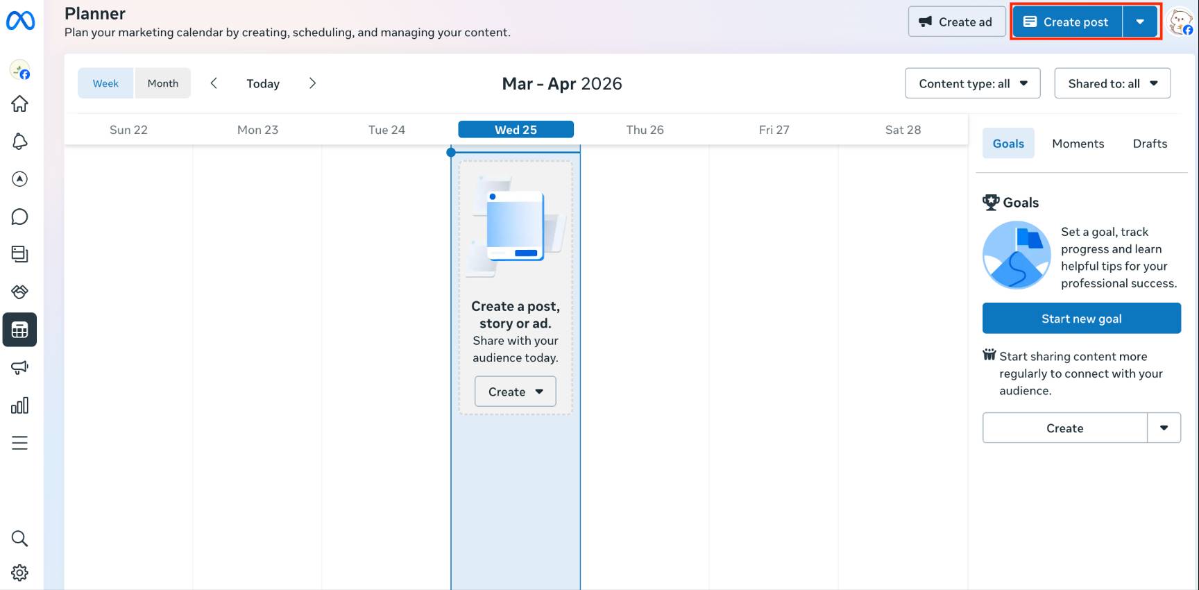 Open the Planner
