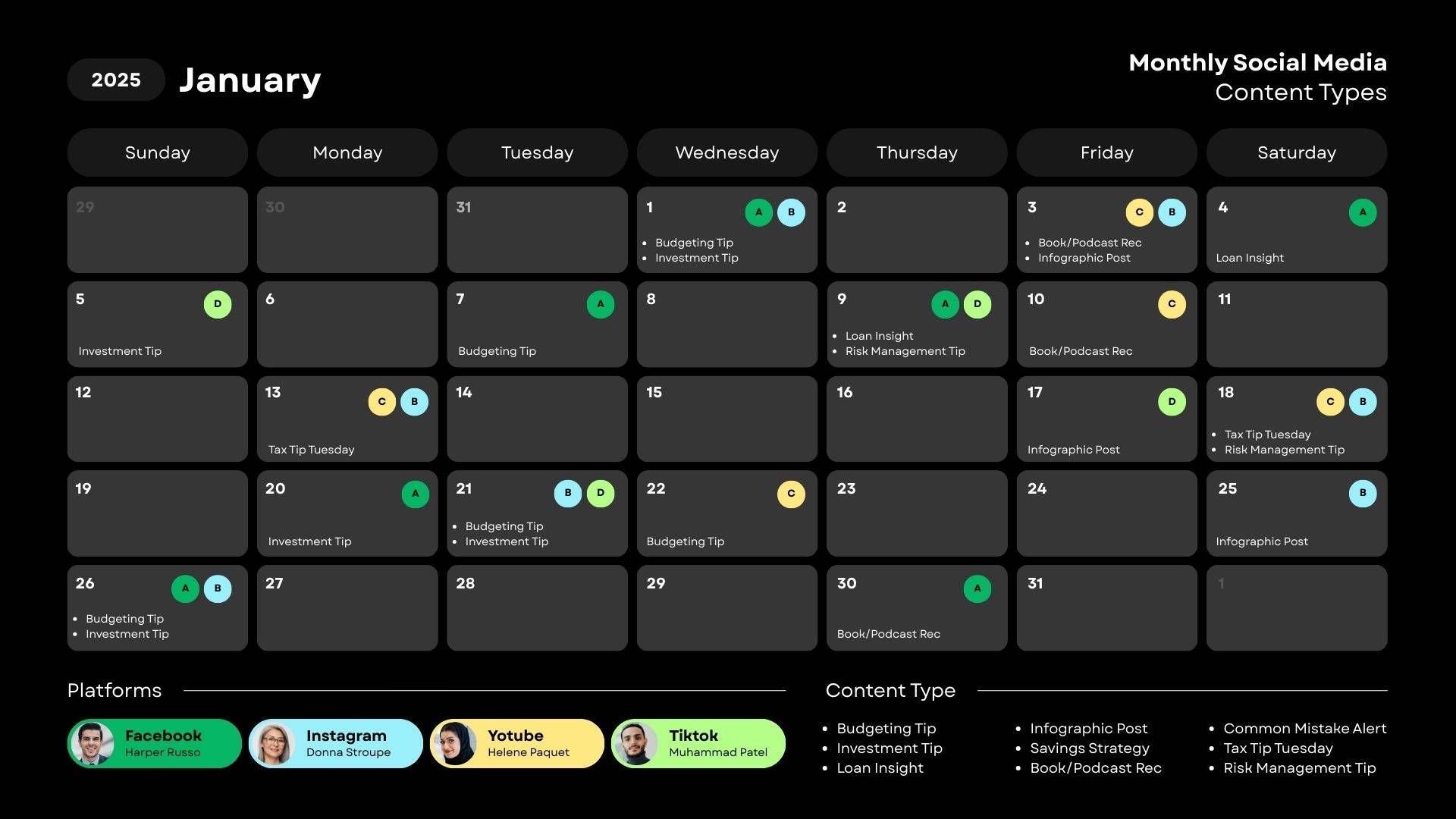 social media post schedule